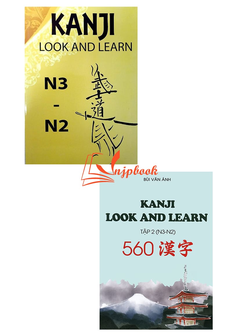 Kanji Look And Learn N3-N2 (Bộ 2 Quyển) Sách Giáo Khoa Tập 1+ Sách Giáo  Khoa Tập 2 - Sách Tiếng Nhật Vnjpbook